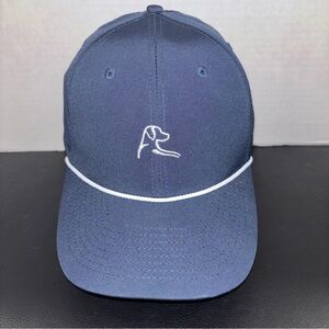 Rhoback Hat Cap Snap Navy Blue Rope Lightweight Golf Adjustable Preppy Baseball